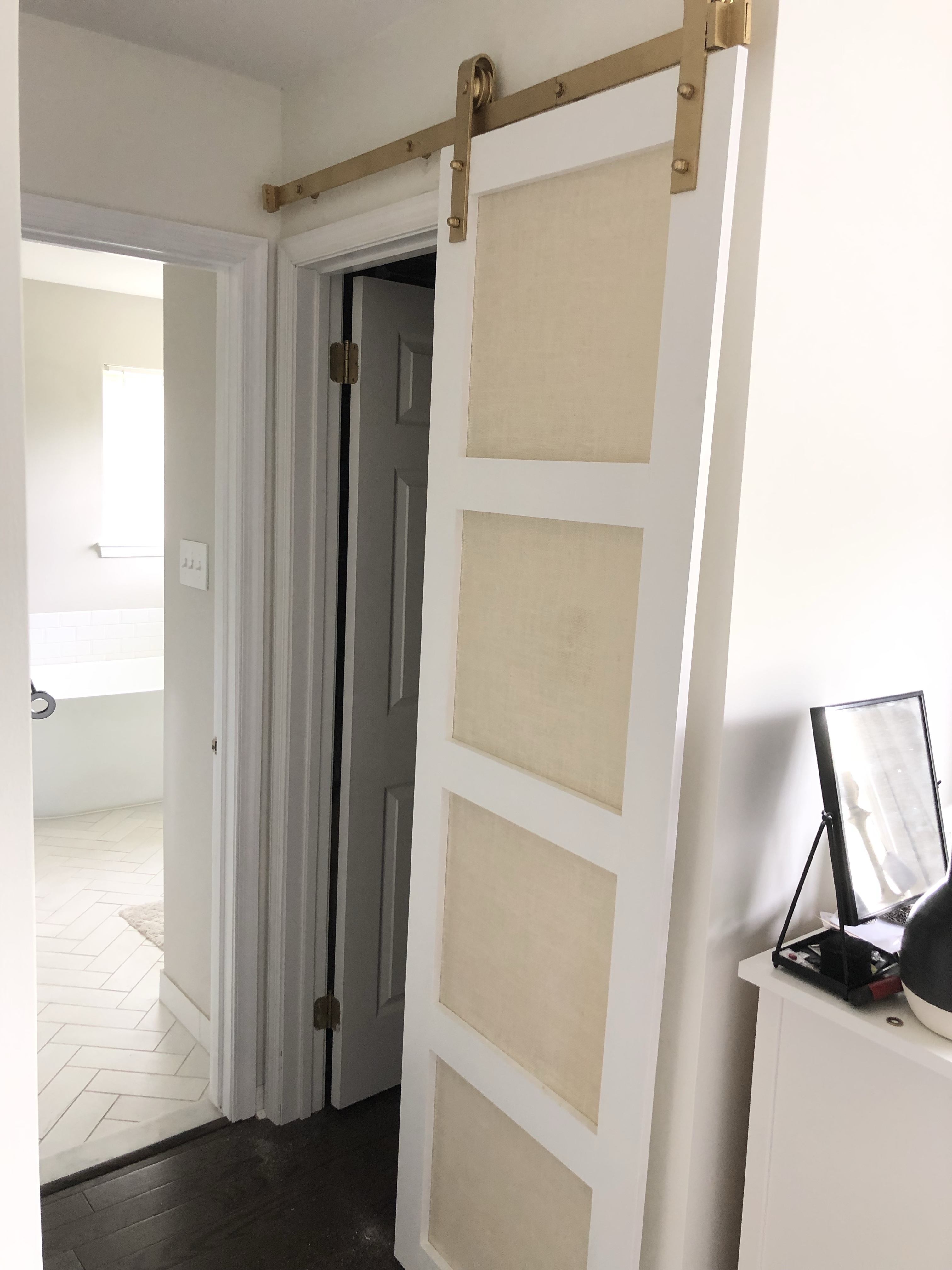 Burlap Railing DIY Burlap Barn Door – Close Enough DIY